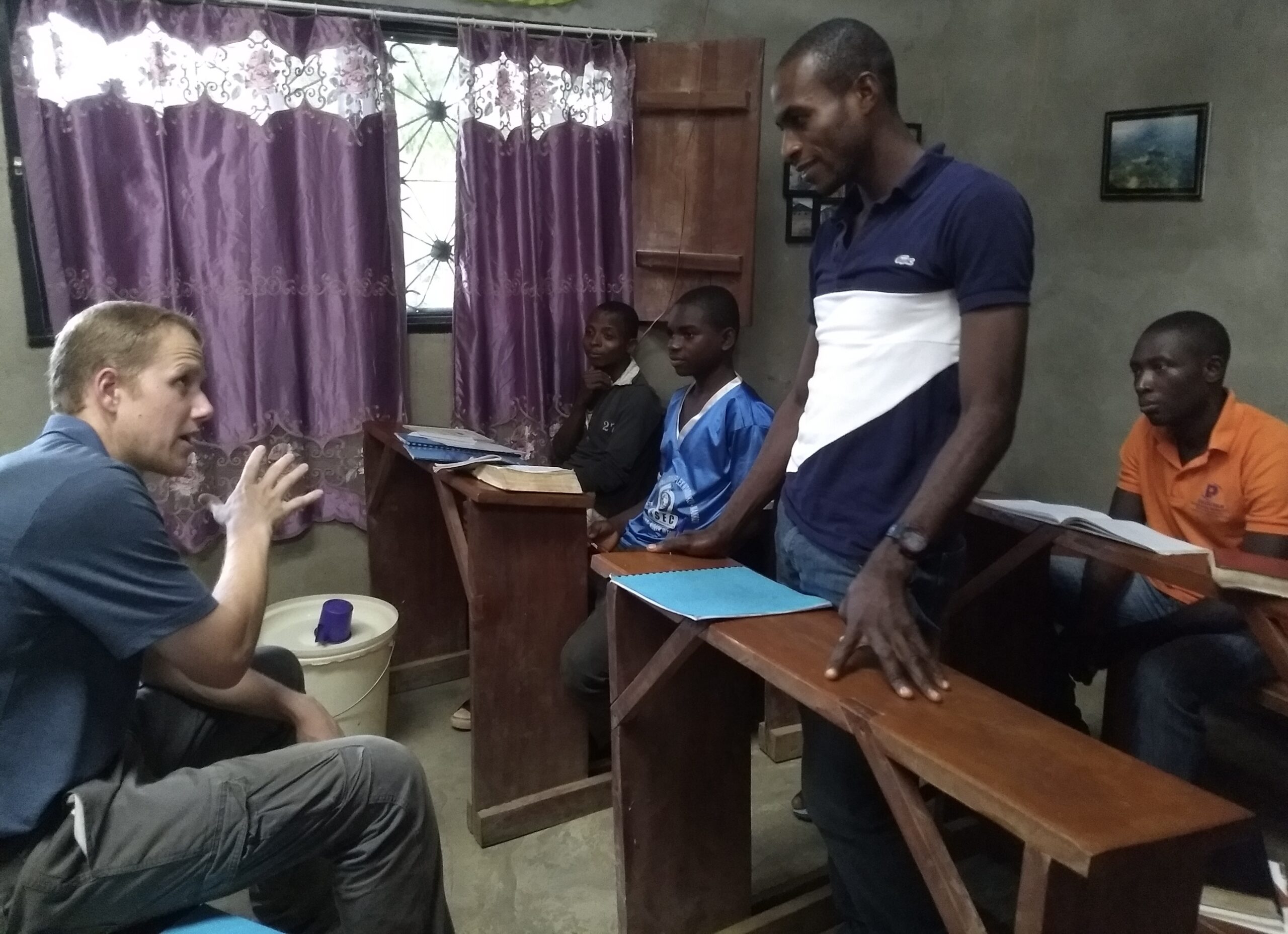 Teaching Bible Institute students